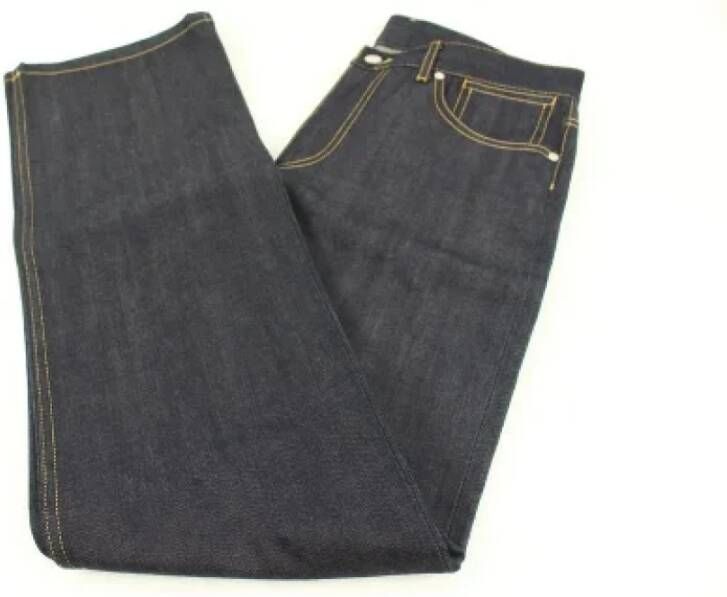 Louis Vuitton Vintage Pre-owned Denim jeans Bruin Dames