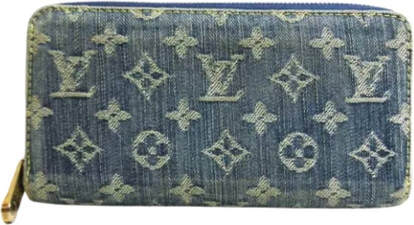 Louis Vuitton Vintage Pre-owned Denim wallets Blauw Dames