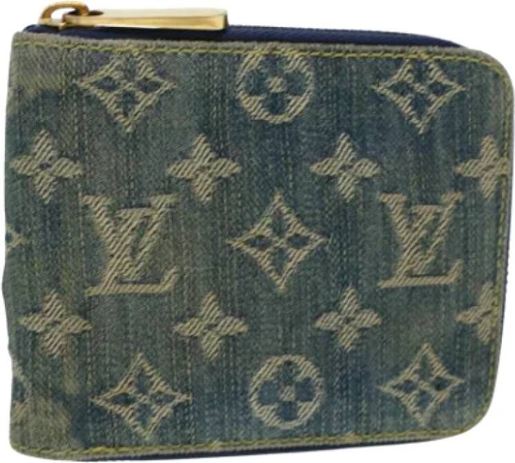 Louis Vuitton Vintage Pre-owned Denim wallets Blauw Dames