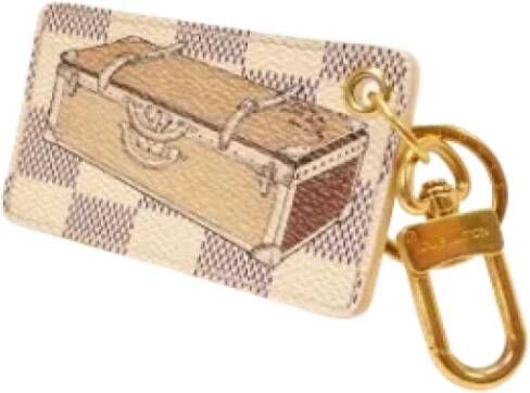 Louis Vuitton Vintage Pre-owned Fabric key-holders White Dames