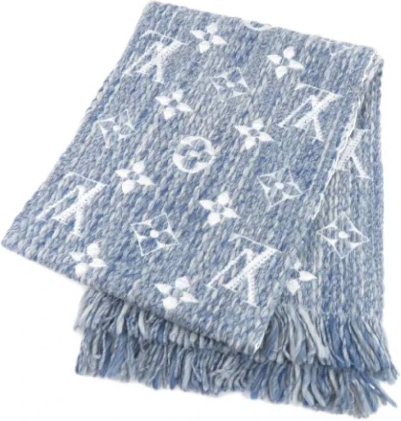 Louis Vuitton Vintage Pre-owned Fabric scarves Blauw Dames