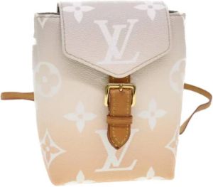 Louis Vuitton Vintage Pre-owned Leather backpacks Beige Dames