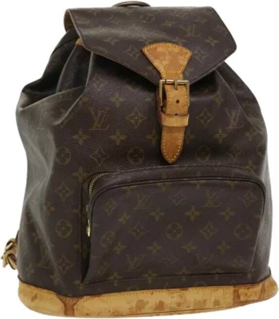 Louis Vuitton Vintage Pre-owned Leather backpacks Bruin Dames