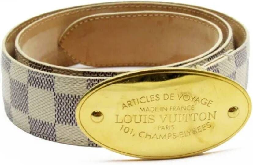 Louis Vuitton Vintage Pre-owned Leather belts Beige Dames