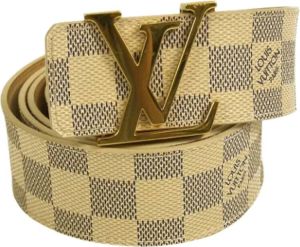 Louis Vuitton Vintage Pre-owned Leather belts Beige Dames