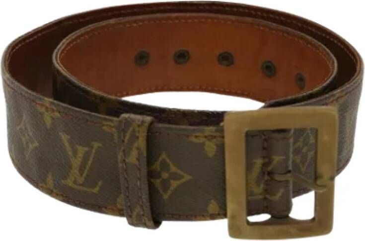 Louis Vuitton Vintage Pre-owned Leather belts Bruin Dames