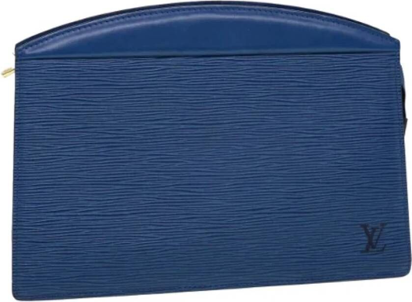 Louis Vuitton Vintage Pre-owned Leather clutches Blauw Dames