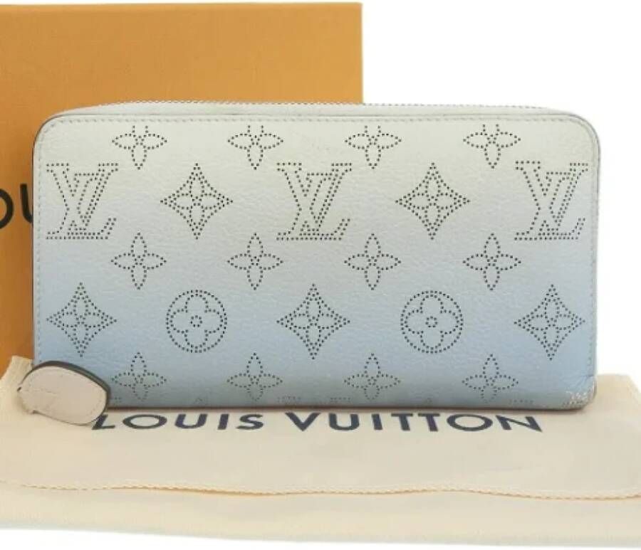 Louis Vuitton Vintage Pre-owned Leather clutches Blauw Dames