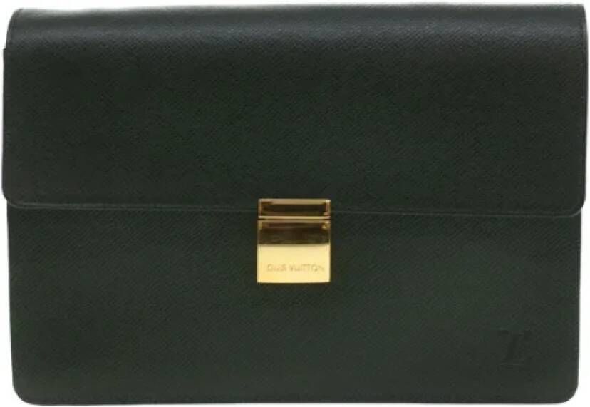 Louis Vuitton Vintage Pre-owned Leather clutches Groen Dames