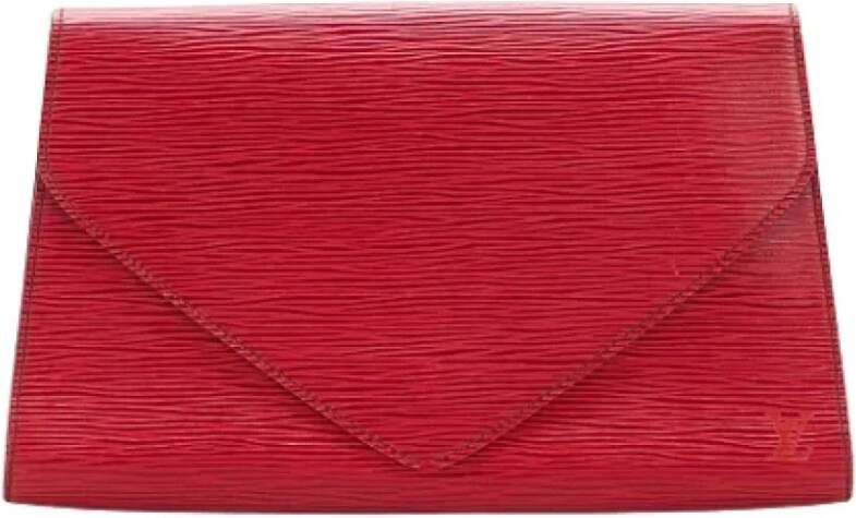 Louis Vuitton Vintage Pre-owned Leather clutches Rood Dames