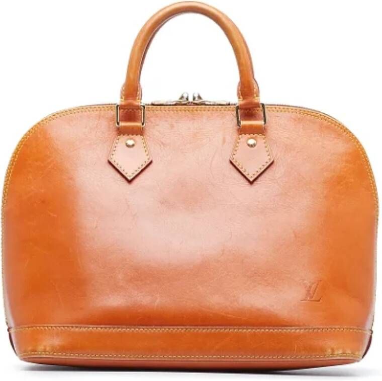Louis Vuitton Vintage Pre-owned Leather handbags Bruin Heren