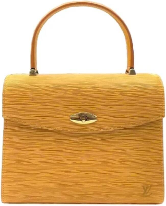 Louis Vuitton Vintage Pre-owned Leather handbags Geel Dames