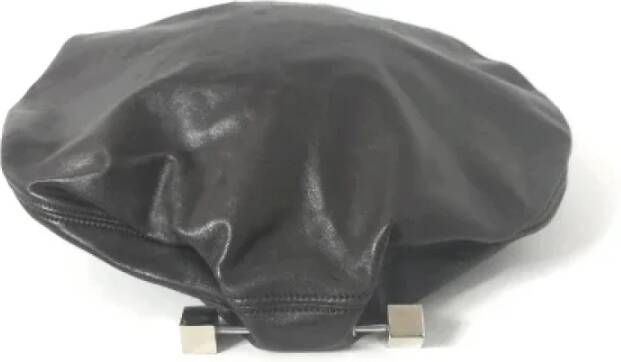 Louis Vuitton Vintage Pre-owned Leather hats Zwart Dames