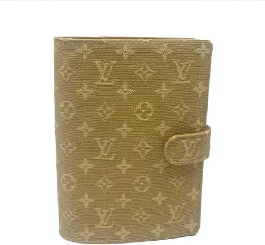 Louis Vuitton Vintage Pre-owned Leather home-office Beige Dames