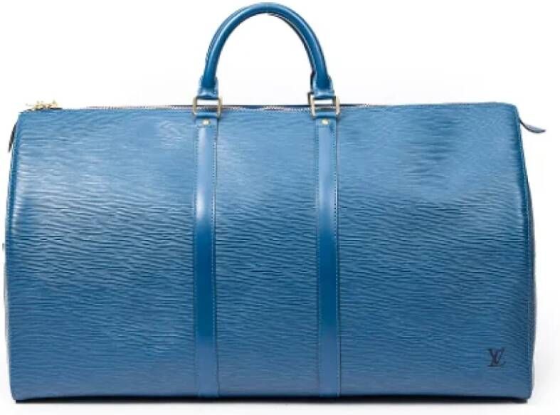 Louis Vuitton Vintage Pre-owned Leather travel-bags Blauw Dames