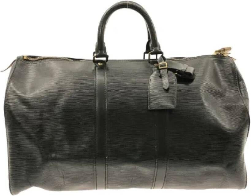 Louis Vuitton Vintage Pre-owned Leather travel-bags Zwart Unisex