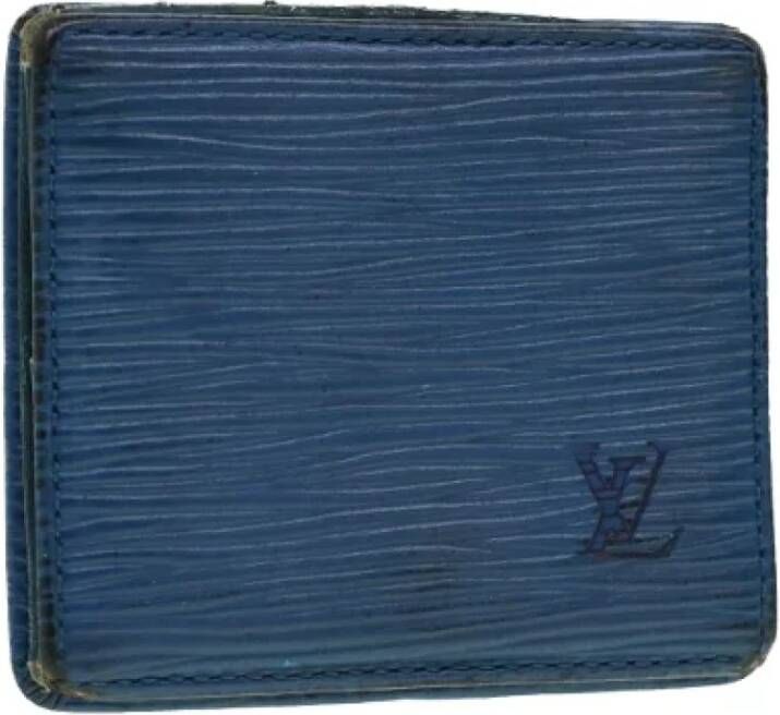 Louis Vuitton Vintage Pre-owned Leather wallets Blauw Heren
