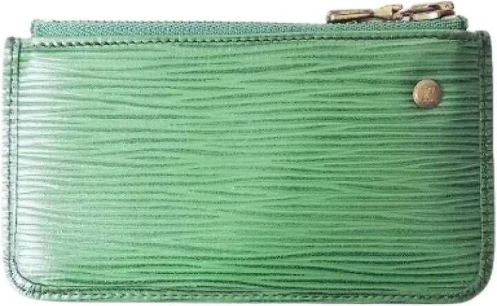 Louis Vuitton Vintage Pre-owned Leather wallets Groen Dames