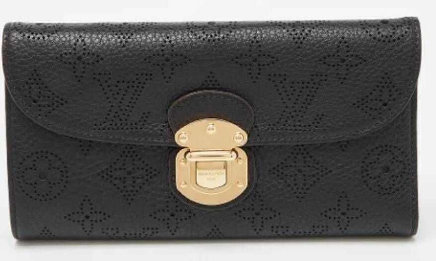 Louis Vuitton Vintage Pre-owned Leather wallets Zwart Dames