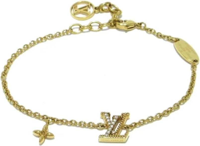 Louis Vuitton Vintage Pre-owned Metal bracelets Geel Dames