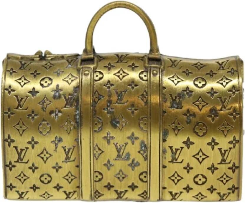 Louis Vuitton Vintage Pre-owned Metal home-office Yellow Dames