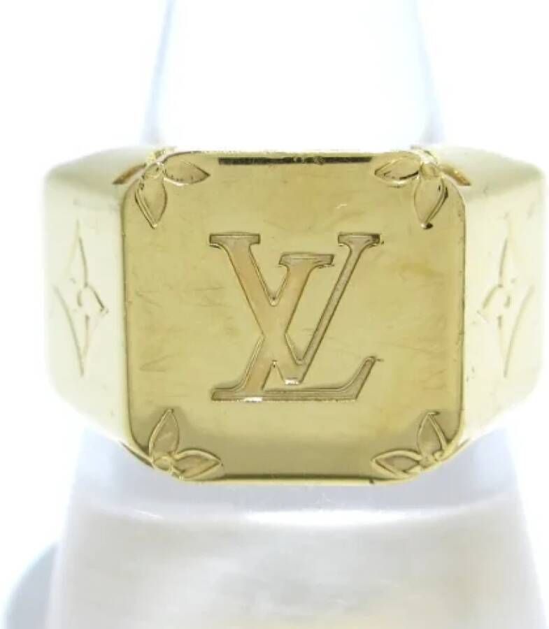 Louis Vuitton Vintage Pre-owned Metal rings Geel Dames