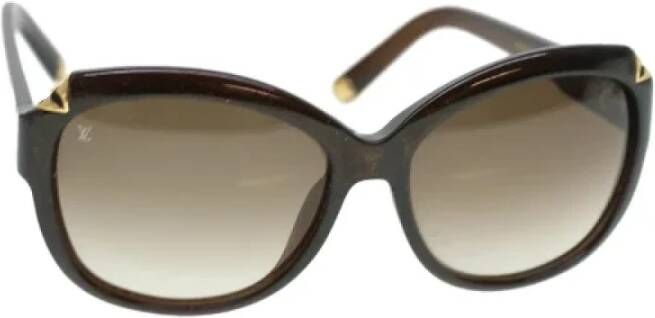 Louis Vuitton Vintage Pre-owned Plastic sunglasses Zwart Dames