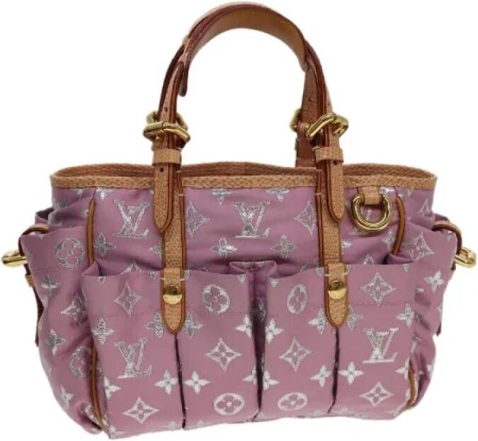 Louis Vuitton Vintage Pre-owned Satin handbags Roze Dames