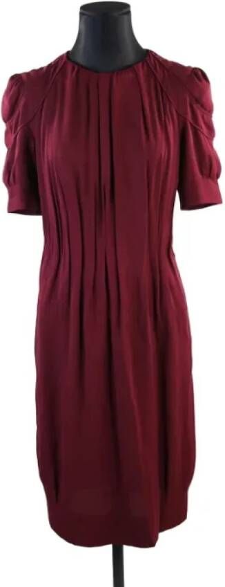 Louis Vuitton Vintage Pre-owned Silk dresses Rood Dames