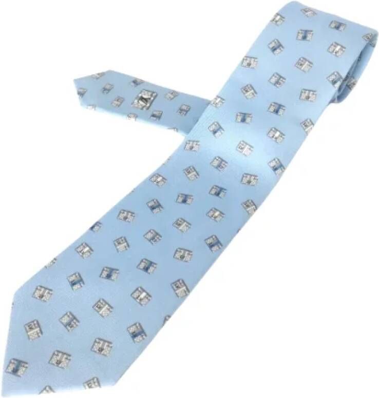 Louis Vuitton Vintage Pre-owned Silk home-office Blauw Dames