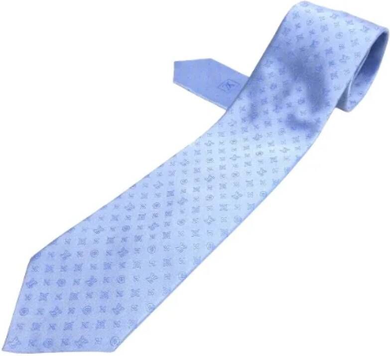 Louis Vuitton Vintage Pre-owned Silk home-office Blauw Heren