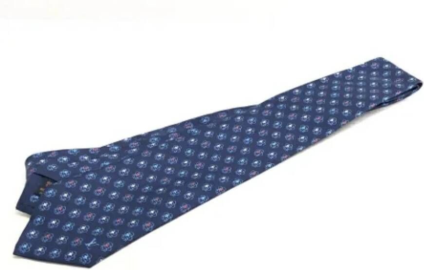 Louis Vuitton Vintage Pre-owned Silk home-office Blauw Heren