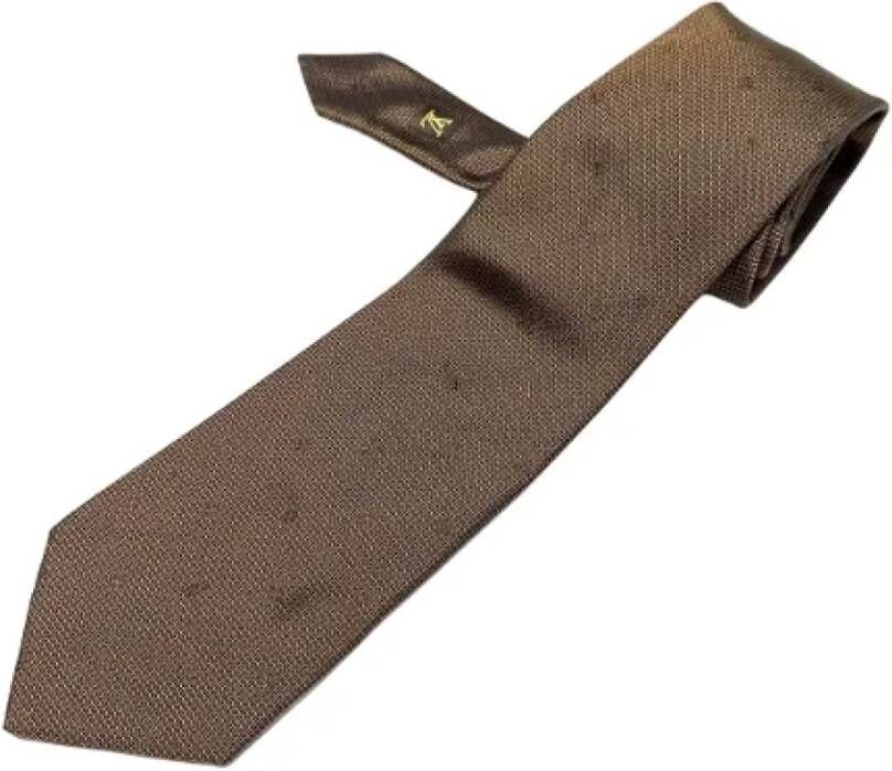 Louis Vuitton Vintage Pre-owned Silk home-office Bruin Heren