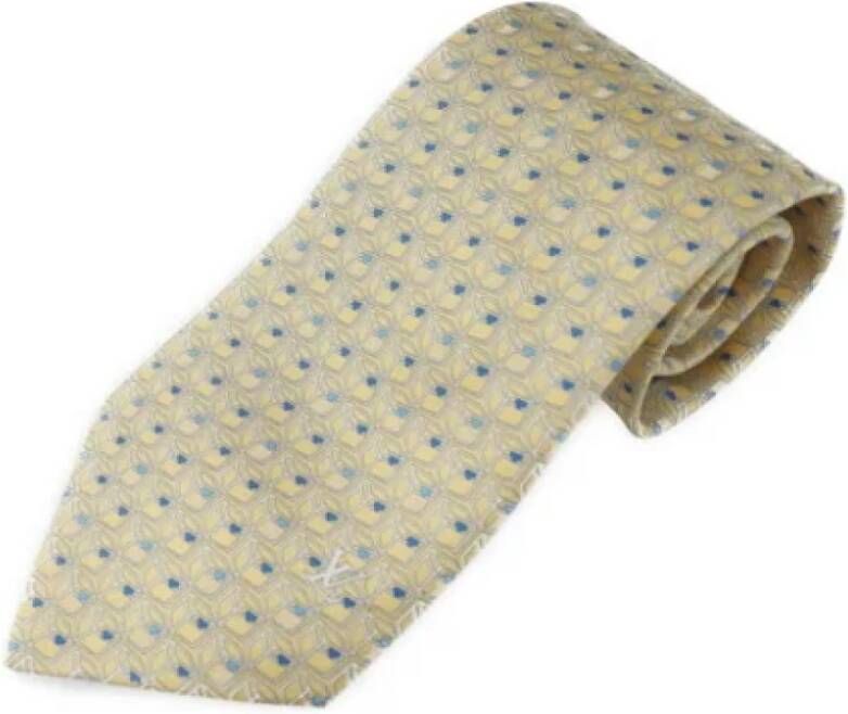Louis Vuitton Vintage Pre-owned Silk home-office Yellow Dames