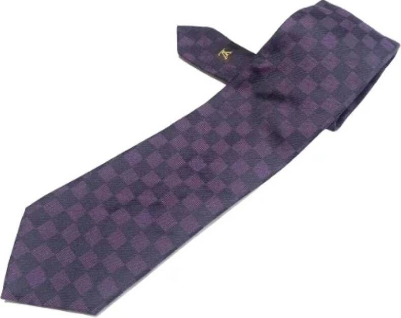 Louis Vuitton Vintage Pre-owned Silk home-office Paars Heren