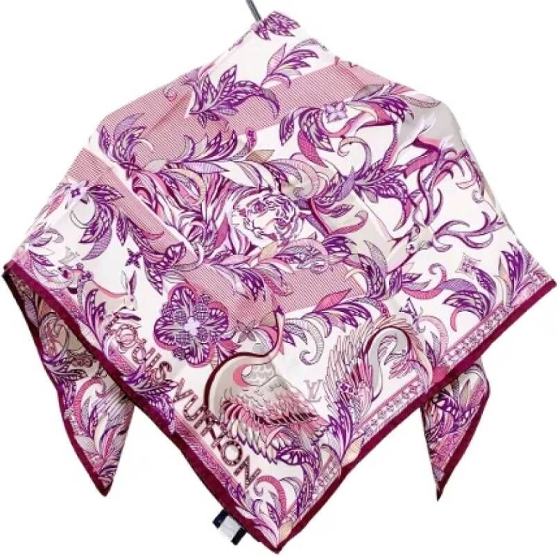 Louis Vuitton Vintage Pre-owned Silk scarves Purple Dames