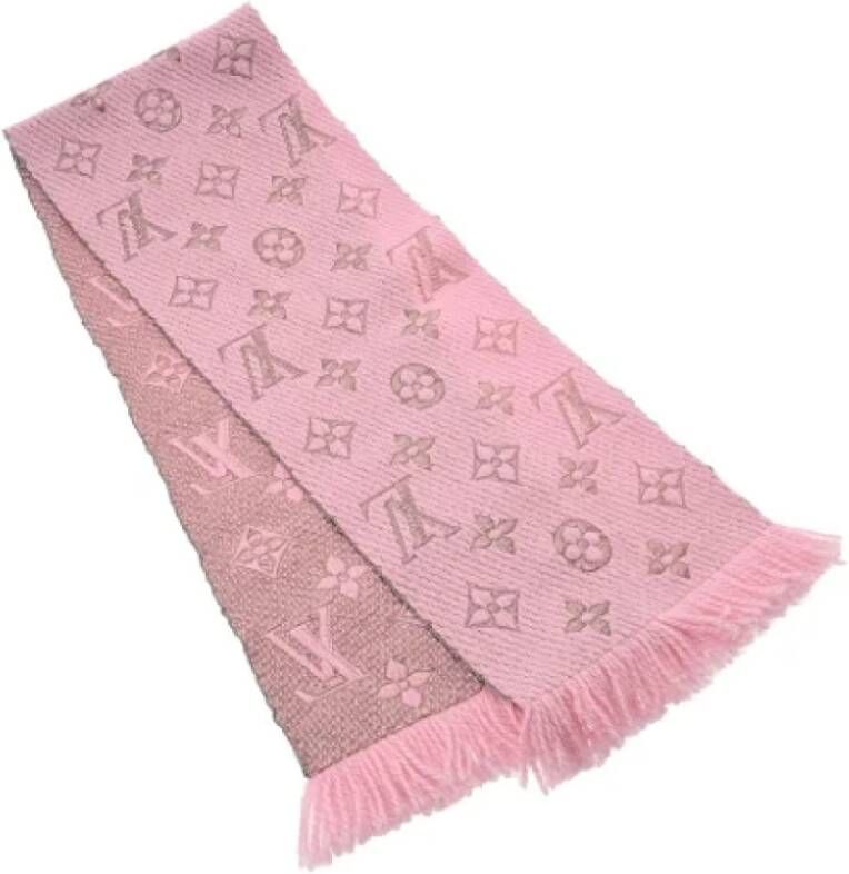 Louis Vuitton Vintage Pre-owned Silk scarves Roze Dames