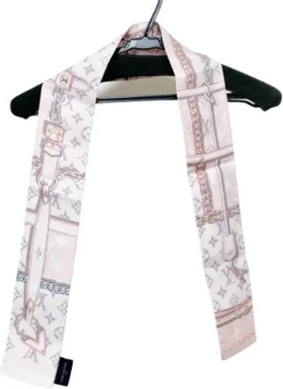 Louis Vuitton Vintage Pre-owned Silk scarves Roze Dames