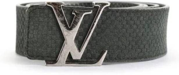 Louis Vuitton Vintage Pre-owned Suede belts Zwart Heren