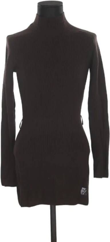 Louis Vuitton Vintage Pre-owned Wool dresses Bruin Dames