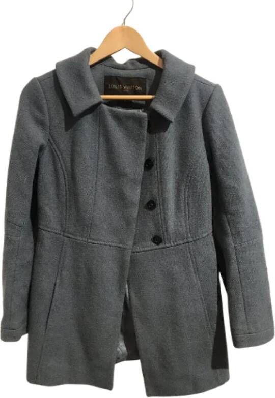 Louis Vuitton Vintage Pre-owned Wool outerwear Blauw Dames