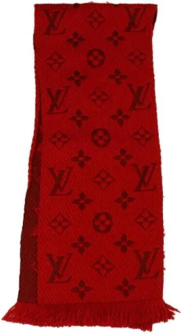 Louis Vuitton Vintage Pre-owned Wool scarves Rood Dames