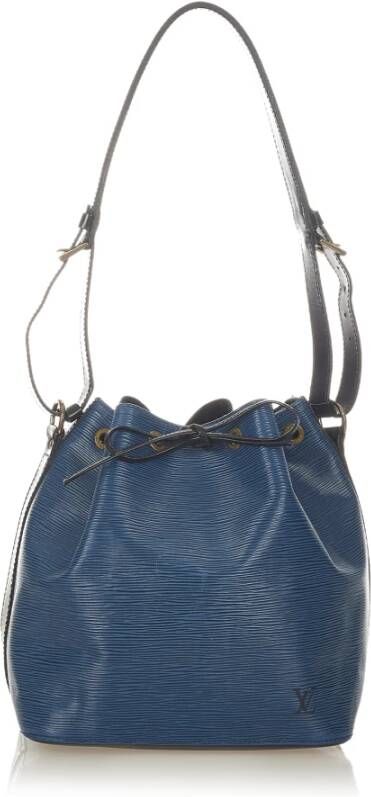 Louis Vuitton Vintage Preated Epi Petit Bicoloroe leer Blauw Dames