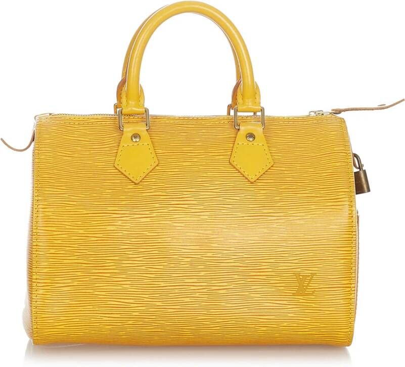 Louis Vuitton Vintage Preated Epi Speedy 25 leer Geel Dames