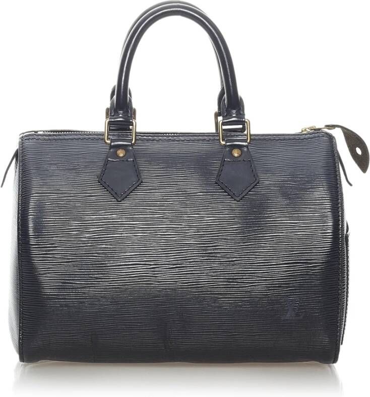 Louis Vuitton Vintage Preated Epi Speedy 25 Leer Zwart Dames