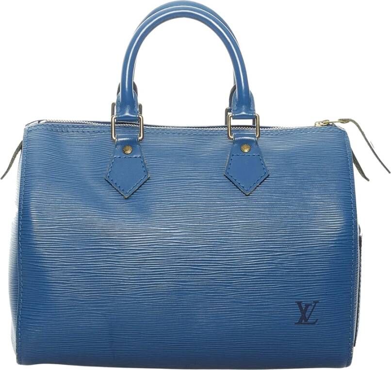 Louis Vuitton Vintage Preated Epi Speedy 30 leer Blauw Dames