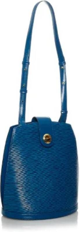 Louis Vuitton Vintage Preated lederen louis-vuitton-bags Blauw Dames