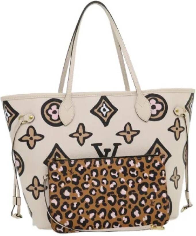 Louis Vuitton Vintage Tweedehands draagtas Beige Dames