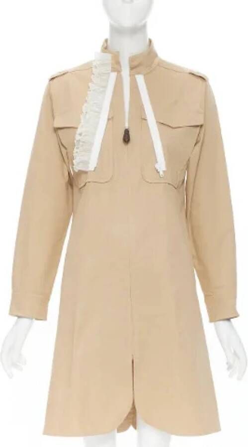 Louis Vuitton Vintage Tweedehands Dres Beige Dames