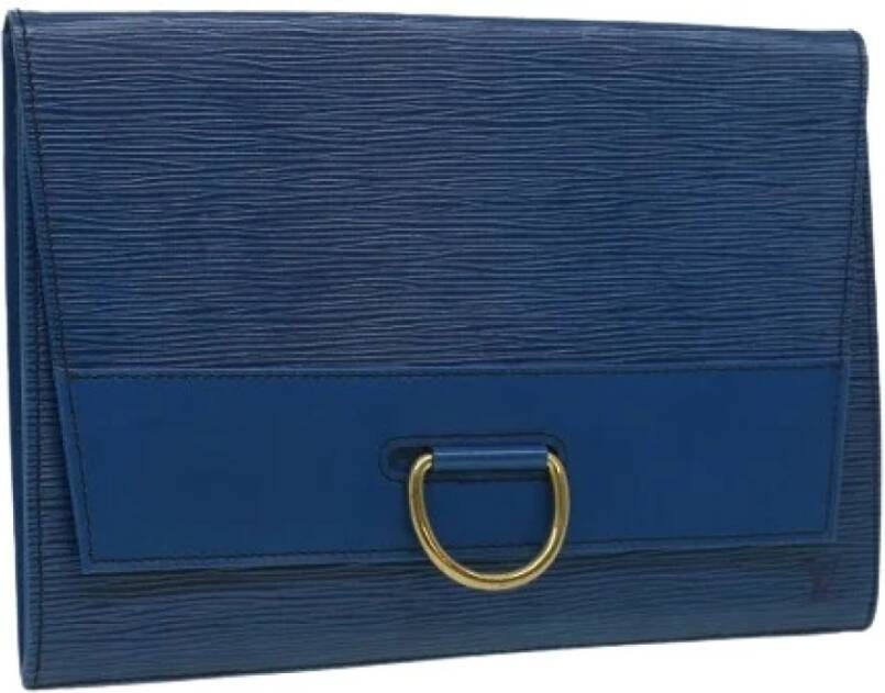 Louis Vuitton Vintage Tweedehands koppeling Blauw Dames